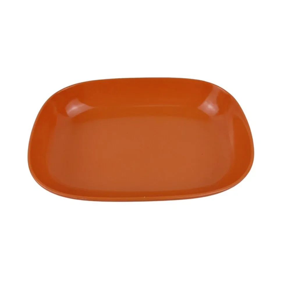 Dallas Ware Plate Rounded Rectangle Tray Melmac MCM Coral
